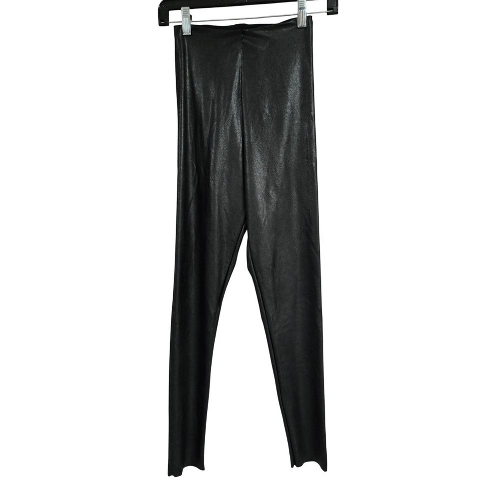 Commando Faux Leather‎ Leggings High Rise Stretch Black Womens Size S